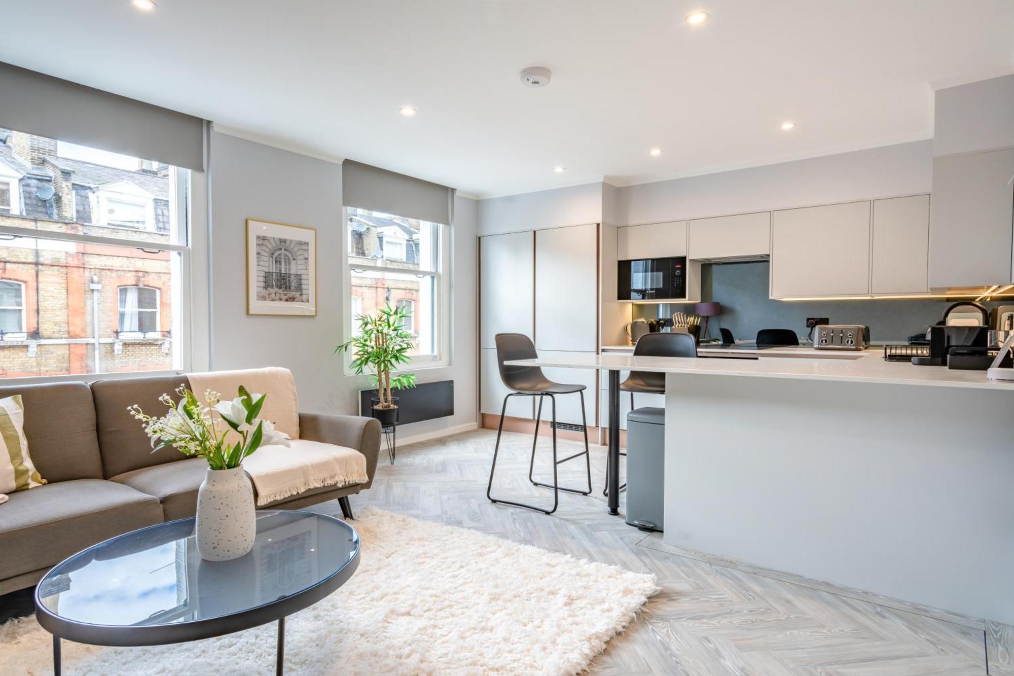 Modern & Chic One Bedroom Apartments In Fitzrovia By Sojo Stay London Ngoại thất bức ảnh